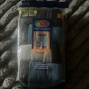 Fruit of the Loom Men's Boxer Briefs - Black, Gray, Teal